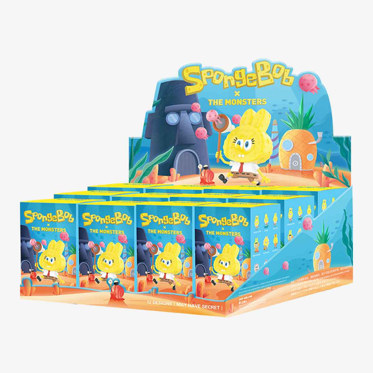 LABUBU × Spongebob Blind Box 12pcs figurines - Complete box with secret edition (1/144)