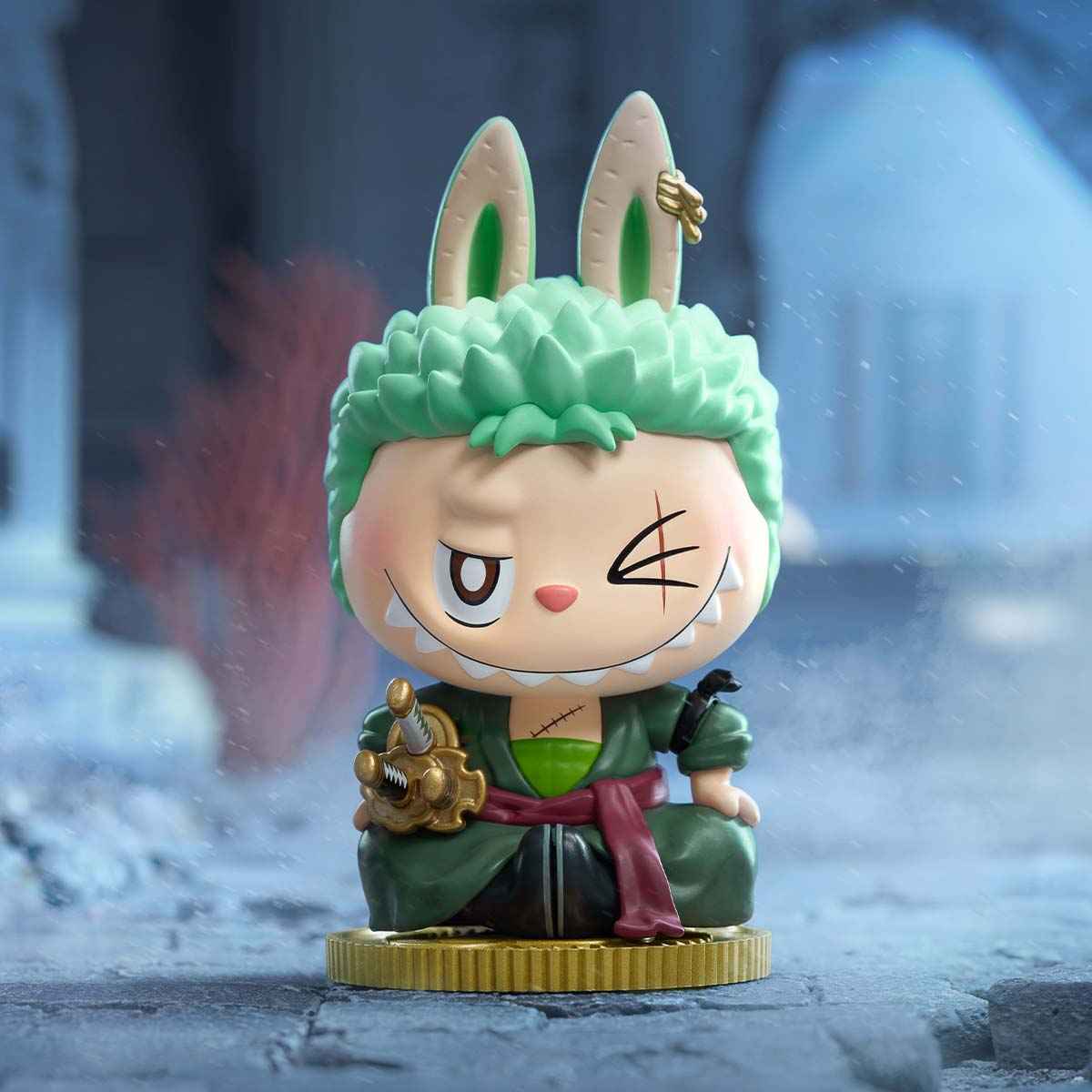 LABUBU figurines X One Piece Rorona Zorofigurine Labu X One Piece - Roronoa Zoro