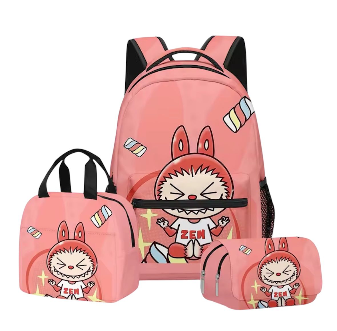 3-in-1 backpack set-pink zen edition