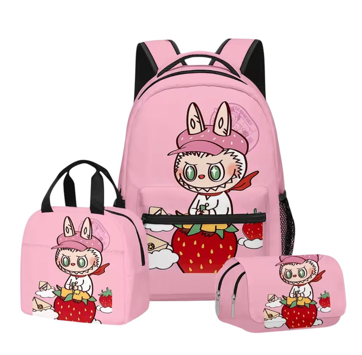 3-In-1 backpack set-Flying Strawberry Edition