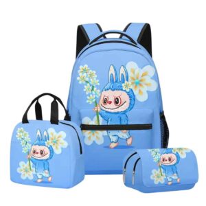 Labubu Blue Flower Backpack — (Special Edition)