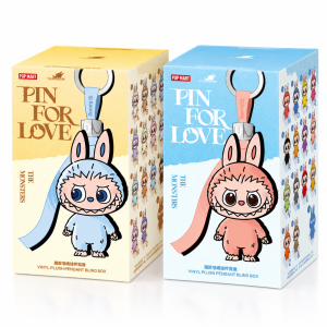 Labubu Pin for Love A–M and Labubu Pin for Love N–Z duo studio packshot
