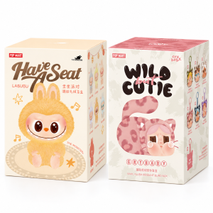 Labubu Have a Seat and CRYBABY Wild But Cutie duo studio packshot
