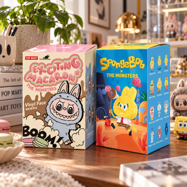 Labubu Exciting Macaron and Labubu × SpongeBob duo lifestyle